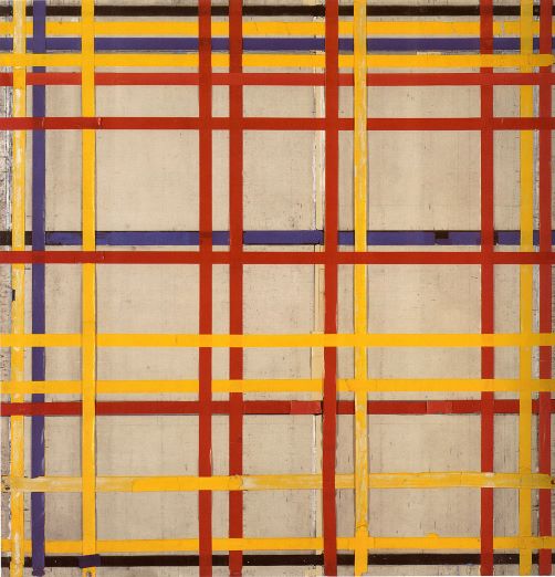 Το New York City I του Piet Mondrian όπως θα έπρεπε να εκτίθεται
